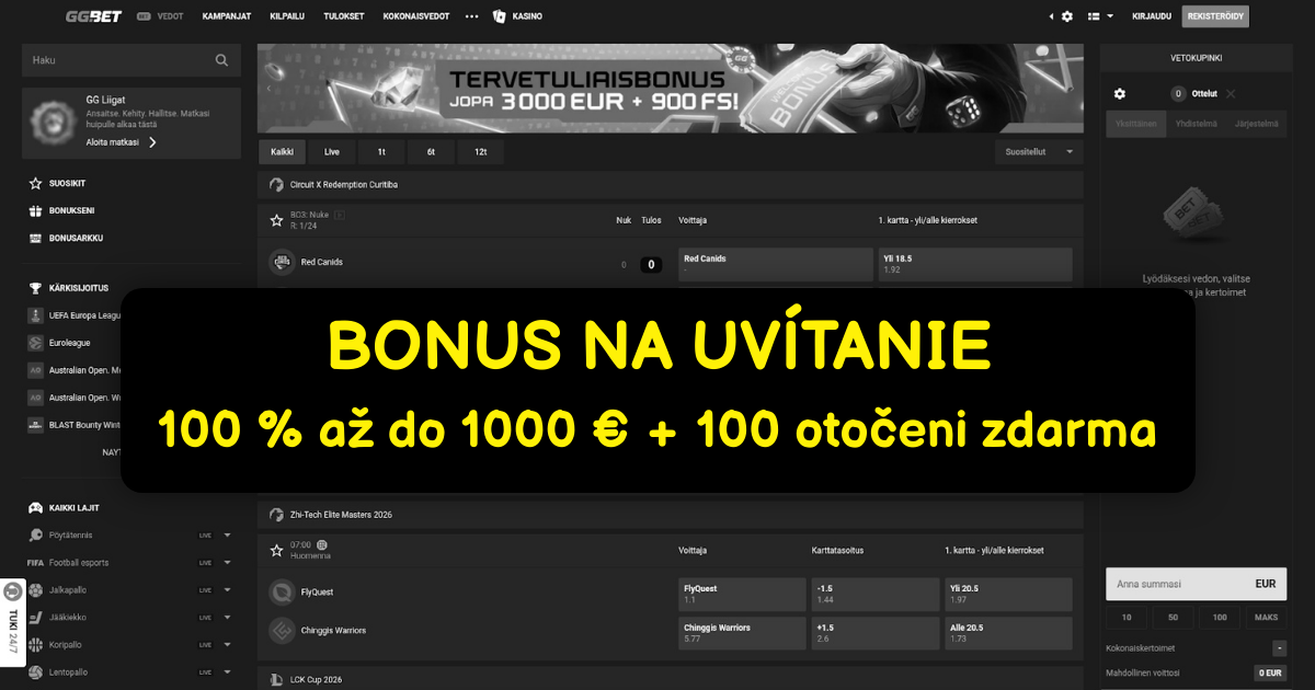 GG.BET Casino - Online Sloty Slovensko